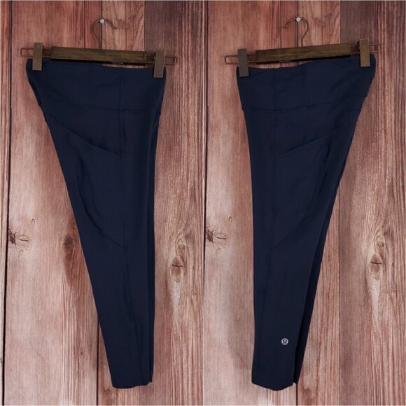 Lululemon Womens Size 4 Fast Free Crop II 19" Leggings Nulux Non-Reflective - Picture 2 of 12